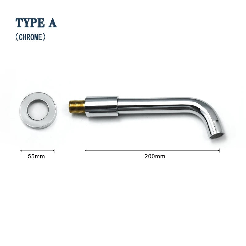 Brass Brushed Gold Mixer Faucet Wall-Mounted Round Square