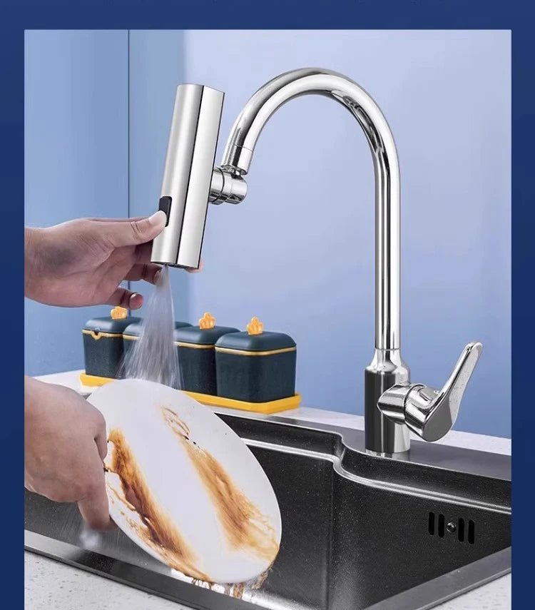 Universal Nozzle 360 Rotating Feather Waterfall Faucet