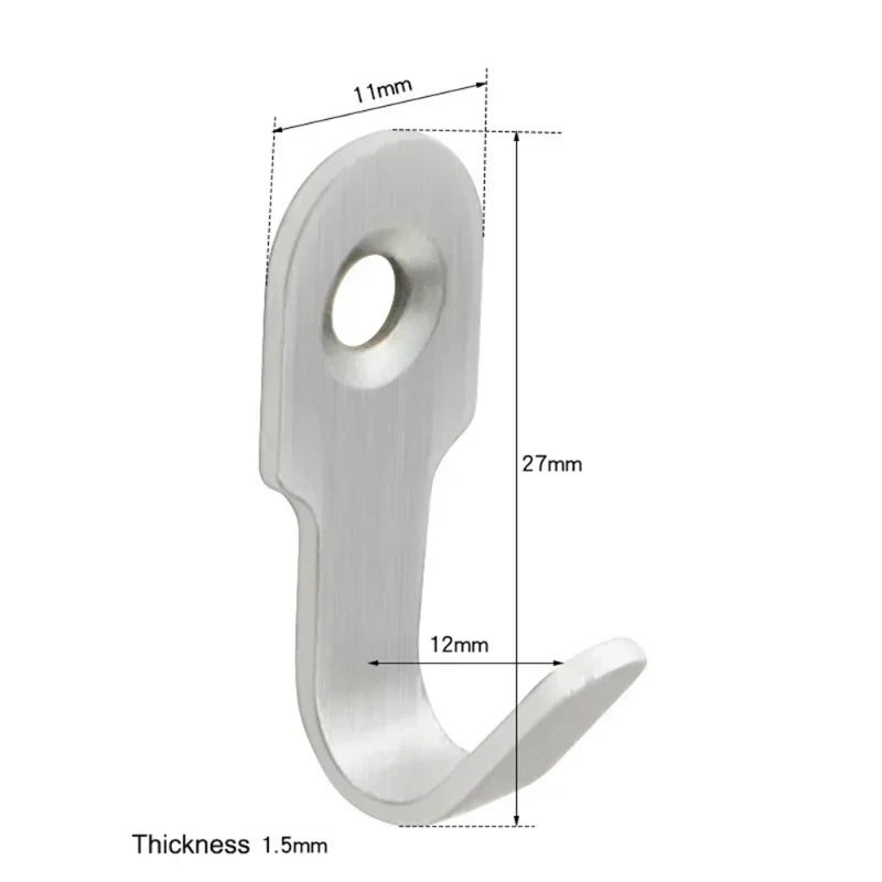 Mini Stainless Steel Hook Screw Items Key Rack