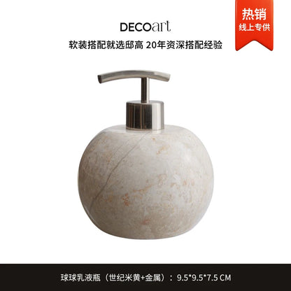 Marble Lotion Bottle Color-Blocked Leopard Print Mouthwash Cup
