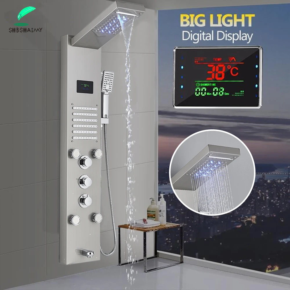 Shower Panel Tower System Rain Waterfall Shower Column