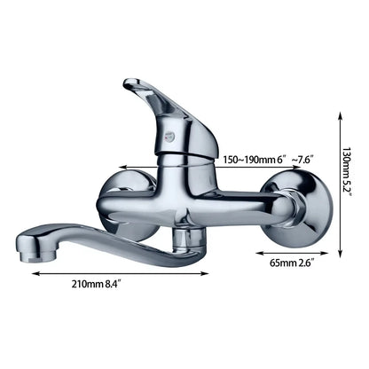 Double Hole Sink Faucet Faucets Bathtub Faucet Wall