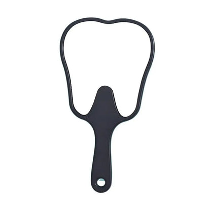 Durable Plastic Tooth-Shaped Mirror Mini Lightweight Handheld