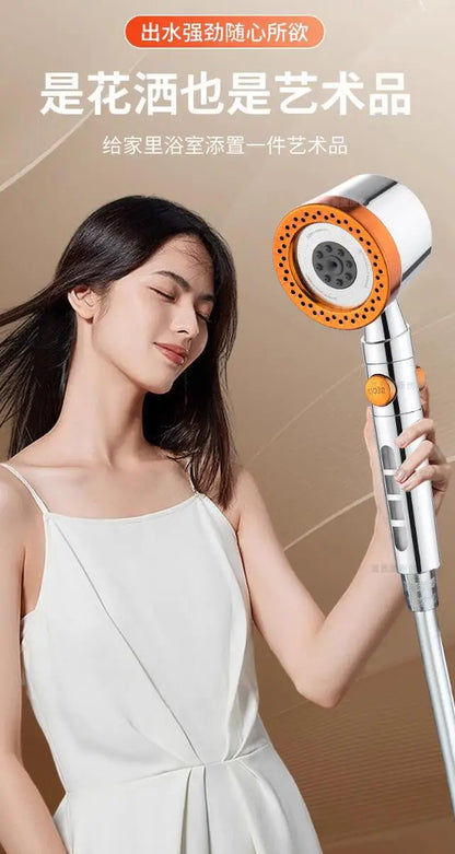 In Large Flow Shower Head Filter Modes High