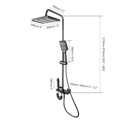 Zappo Led Digital Display Shower System Bathroom Shower