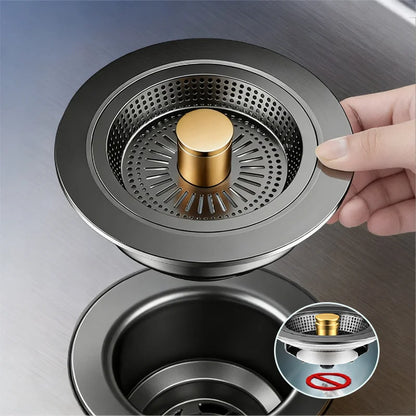 Universal Sink Strainer Stainless Steel Pop-Up Drain Plug