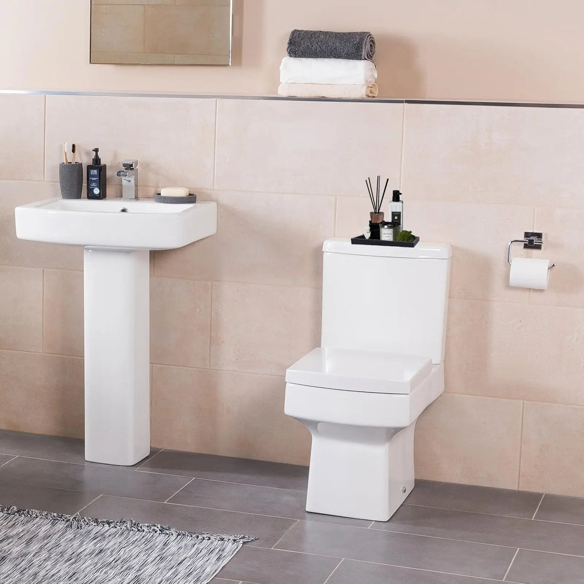 Bathroom Counter Tray Thickened Silicone Bathroom Vanity Tray
