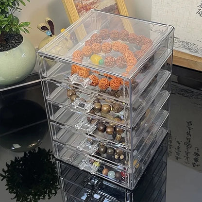 Transparent 5-Layer Storage Box Drawers Large Capacity Storing