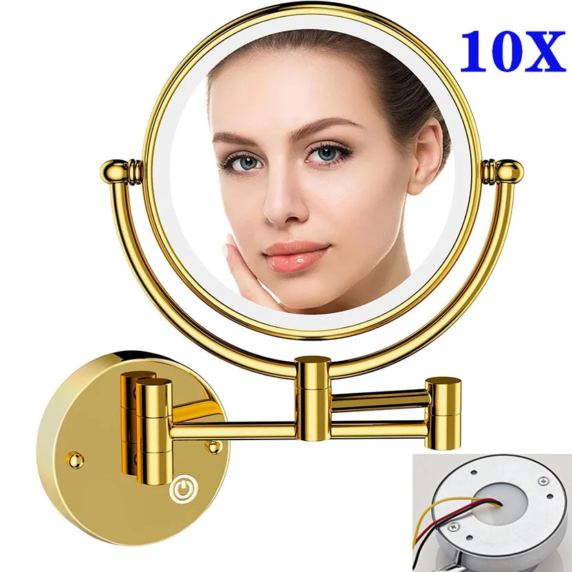 10x Magnifying Led Makeup Mirror Touch On Dual