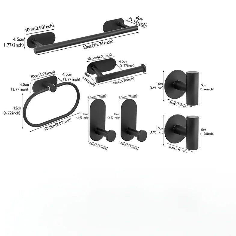 No Drilling Stainless Steel Towel Bar Paper Holder