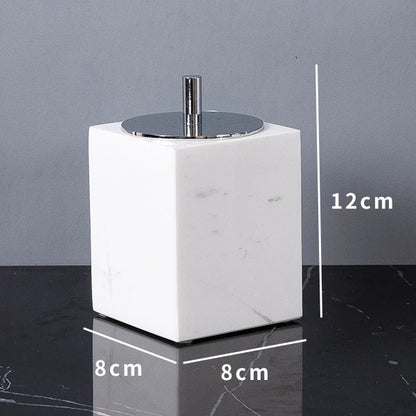 Volakos White Natural Marble Bathroom Minimalism Soap Dispenser