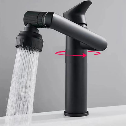 Basin Faucet Modern Bathroom Mixer Tap Black/Chrome Wash