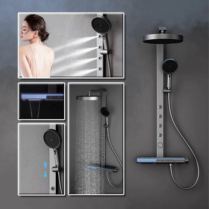 Luxury Spa Jet Shower System Led Display Copper