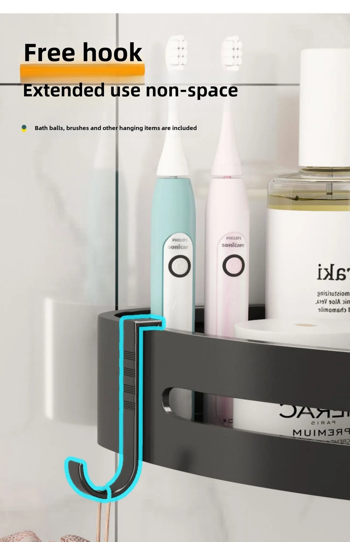 Bathroom Shampoo Holder Shower Caddy Shelves Storage No
