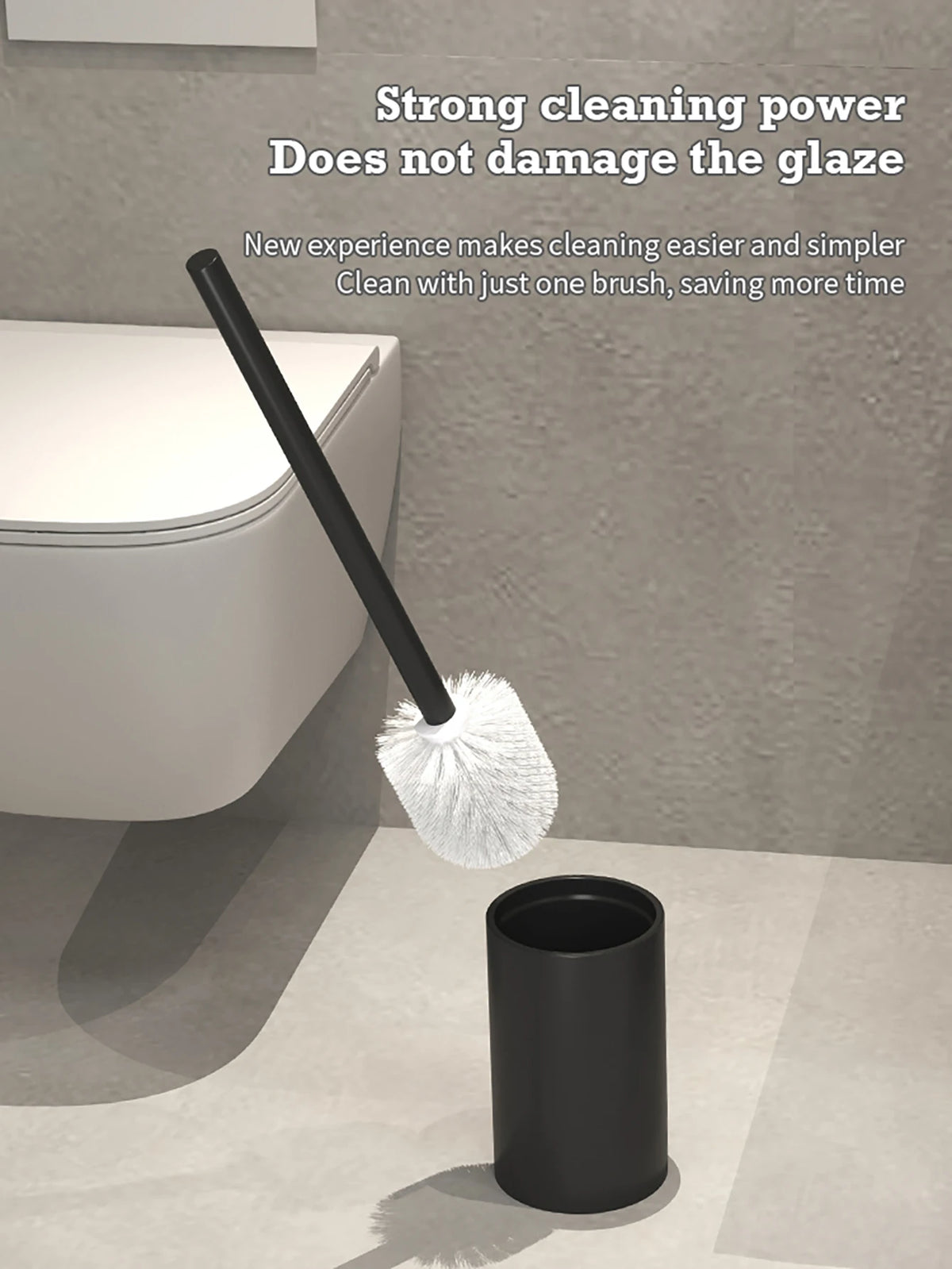 Bathroom Toilet Brush Holder Cleaning Plastic Floor Standing