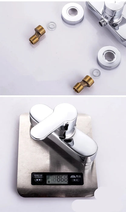 Brass Shower Faucet Mixer Valve Shower Head Hidden