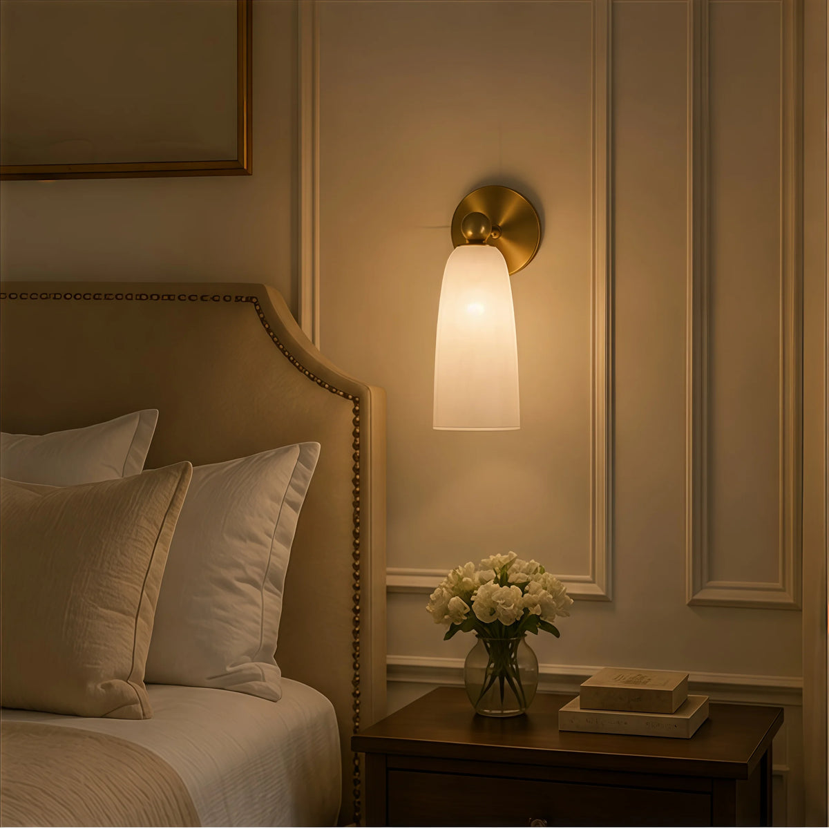 Brass Marble Wall Light Alabaster Wall Sconce Led