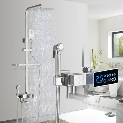 Ulgksd Thermostatic Shower Faucet Full Bathroom Rainfall Mixer