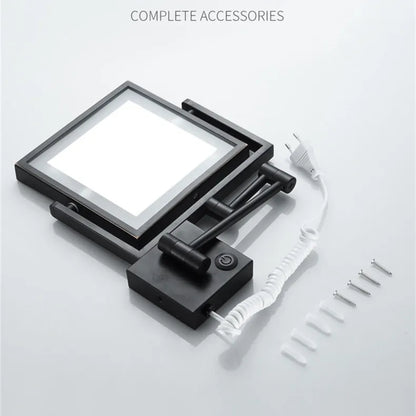 Rose Gold Square Led Bathroom Mirror Wall Mounted