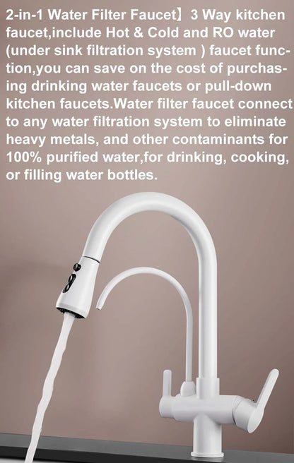 White Touch On Filter Faucets Ways Cold Pure
