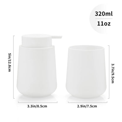 Bathroom Accessory - 2-Piece Soap Dispenser Cup Bathroom