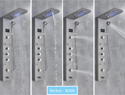 Led Shower Panel Tower System Rain Waterfall Shower