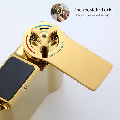 Oxg Golden Thermostatic Shower Faucet Bathroom Faucet Digital