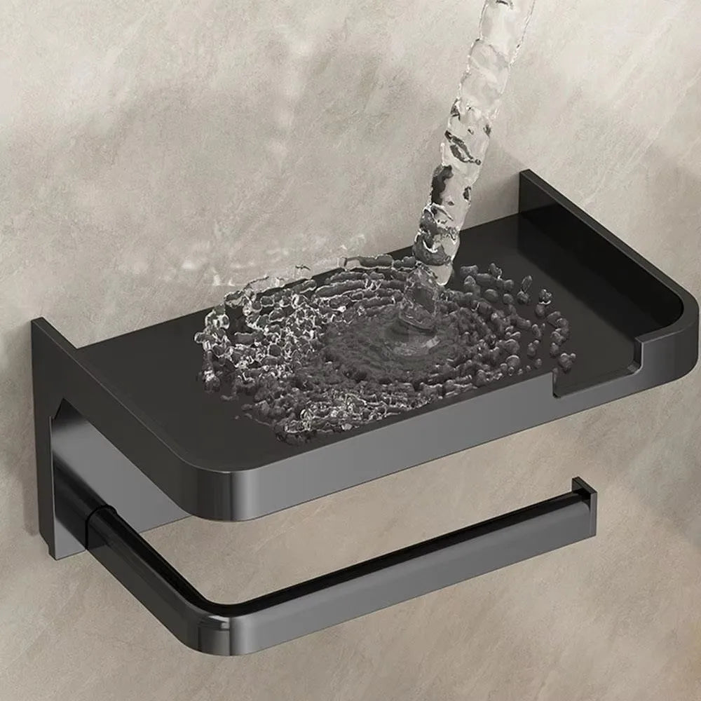 Plastic Toilet Paper Holder Wall Mounted No Drilling