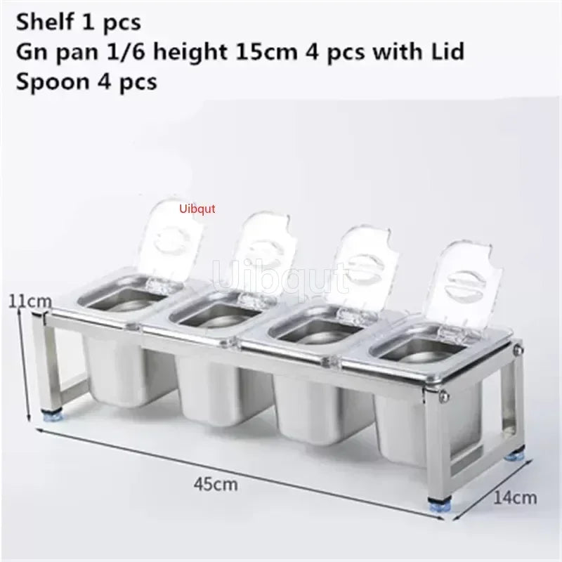 Stainless Steel Transparent Gn Pans Visible Food Exhibition