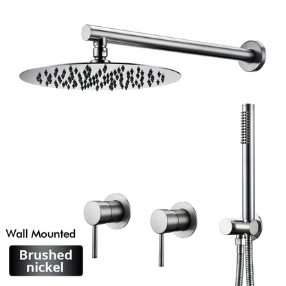 Rainfall Shower Rose Gold Wall Mounted Bathroom Shower