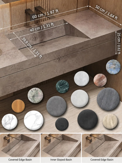 Any Size Custom Luxury Natural Stone Bathroom Vanity