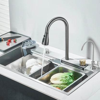 Brushed Nickel Stainless Steel Sinks Recessed Sinks Taps
