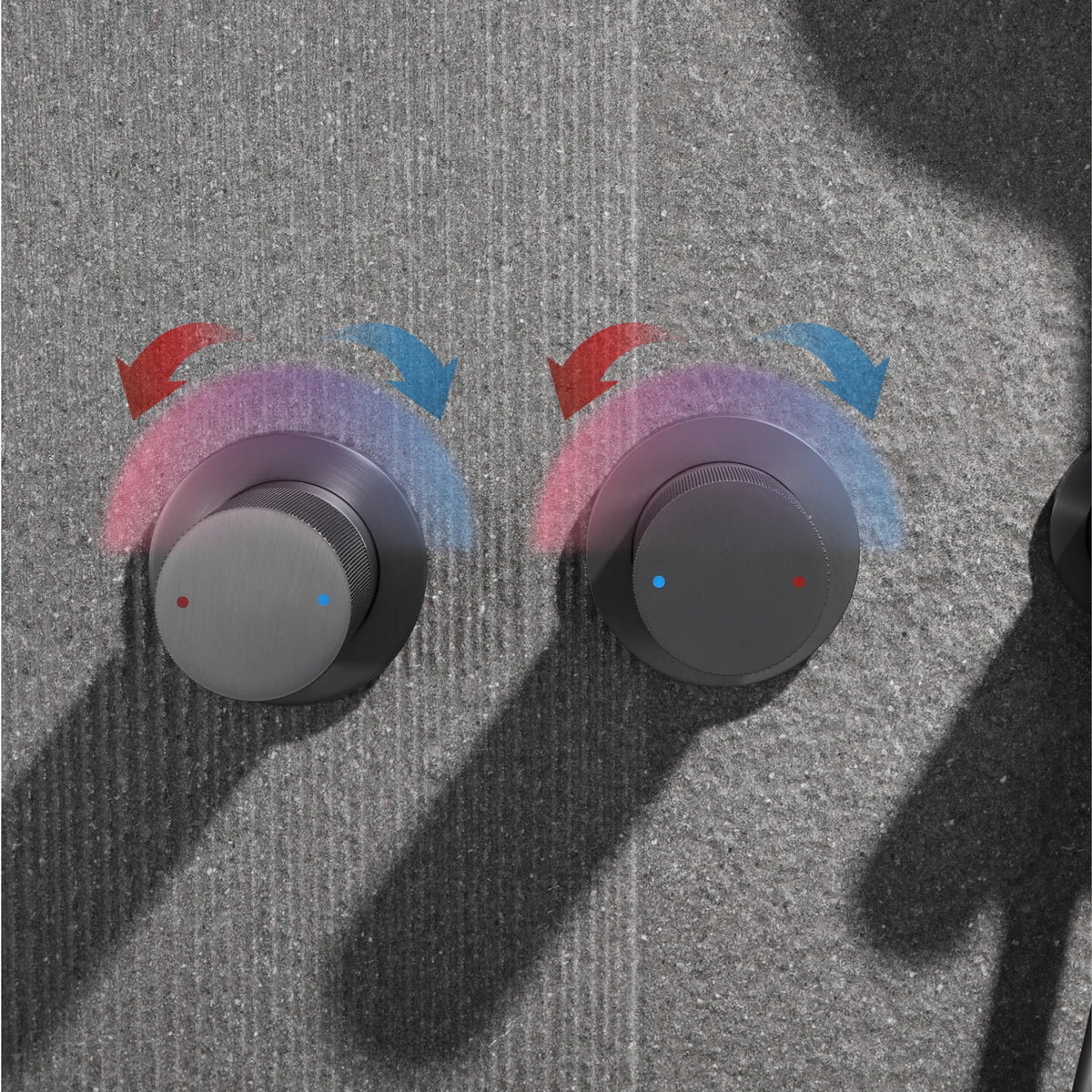 Aitana Minimalist Gun Grey Brass Ceiling Shower System