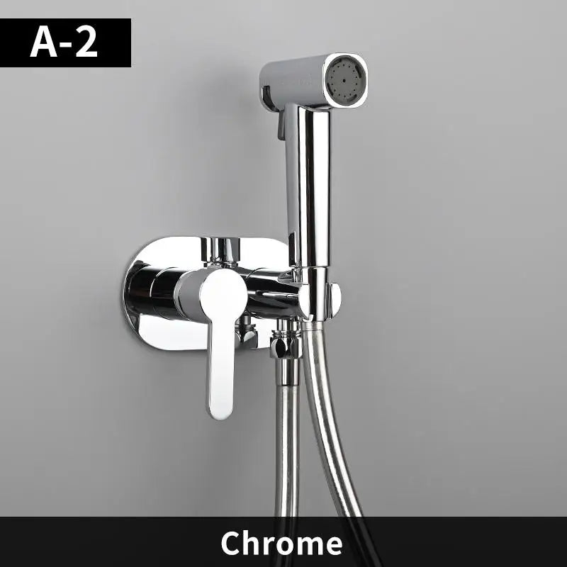 Brass Wall Mount Toilet Bidet Sprayer Faucet Cold