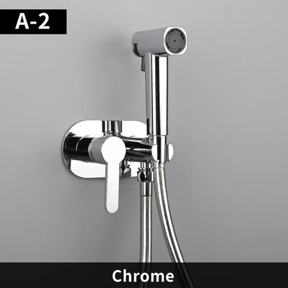 Brass Wall Mount Toilet Bidet Sprayer Faucet Cold