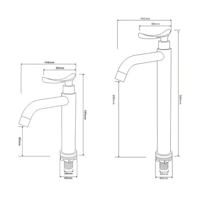 Bathroom Basin Faucet 304 Stainless Steel Cold Water