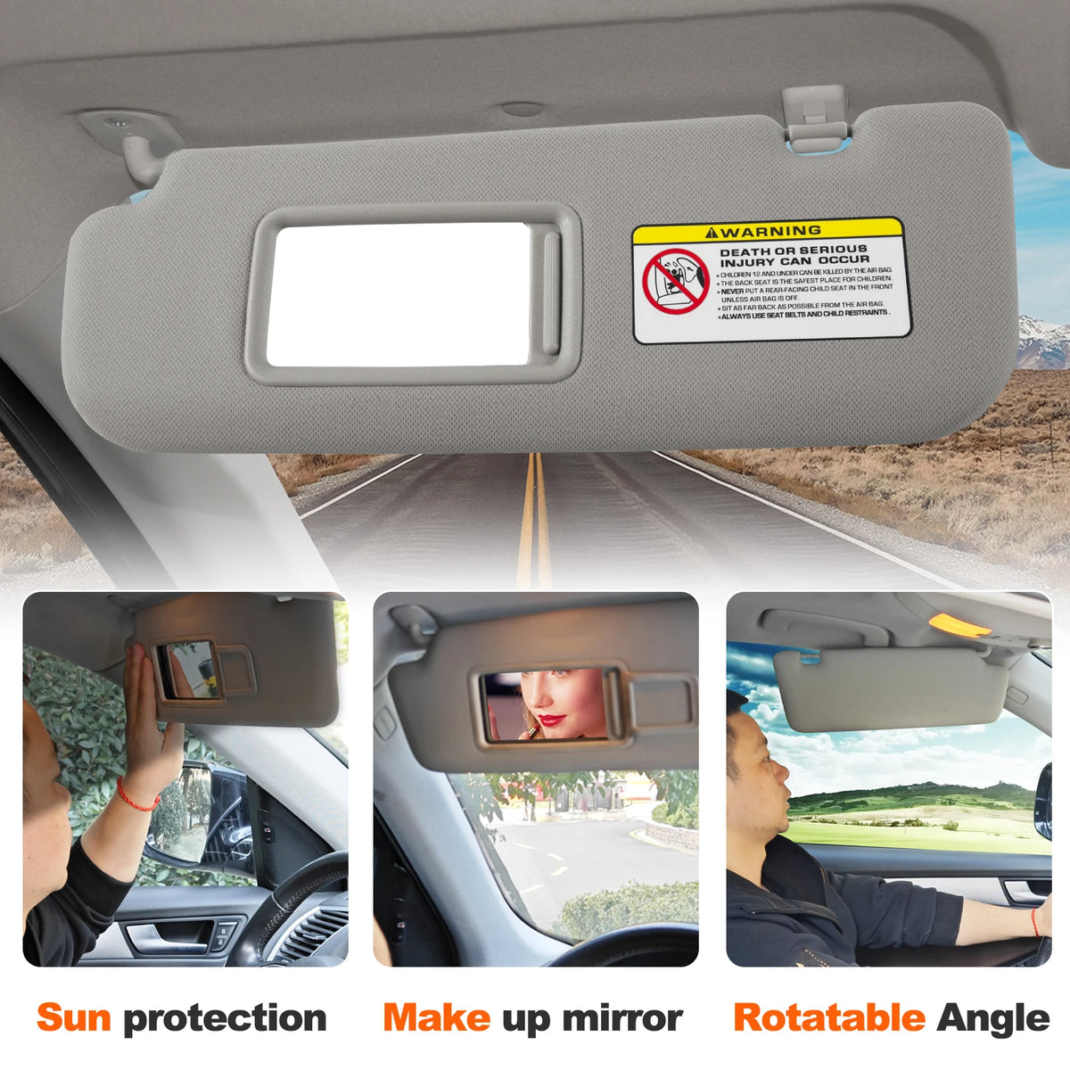 Car Sun Visor Fit Hyundai Elantra 2011-2015 Vanity