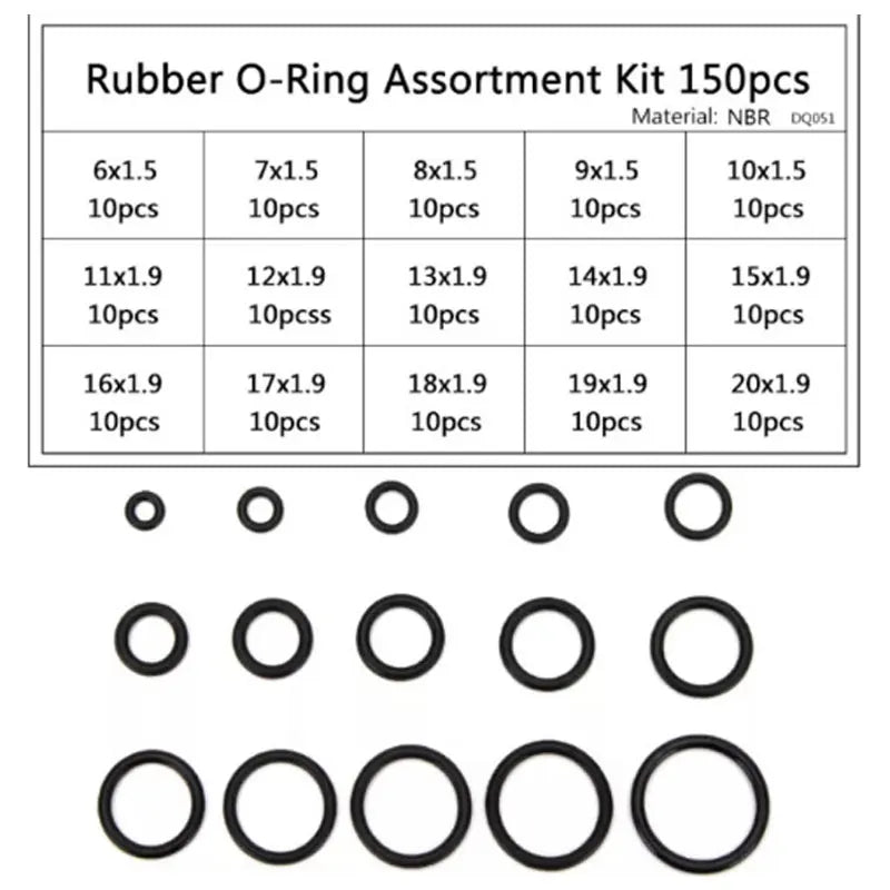O-Ring Assortment Kit Nitrile Rubber High Pressure Nbr