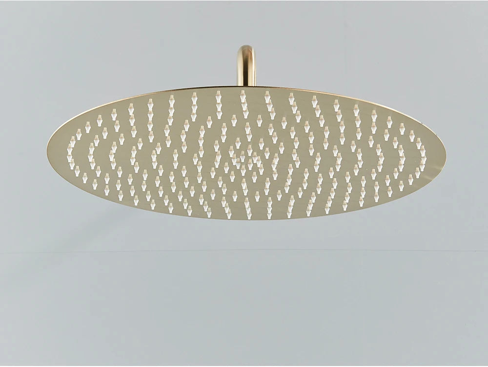 Brushed Gold Shower Faucet Embedded In Ways Shower