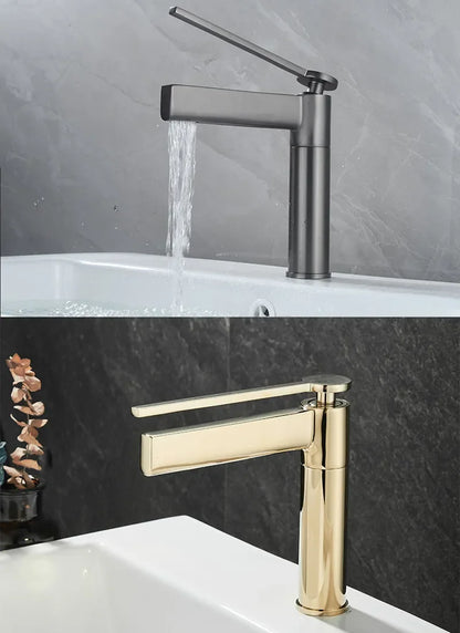 Basin Bathroom Sink Faucet Deck Mounted Cold Water
