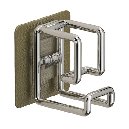 1/2/4/6pcs Stainless Steel Washbasin Hook Punch-Free Bathroom