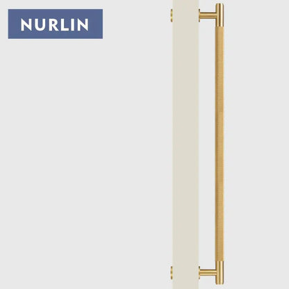 Nurlin Brass Door Double Sided Knurled Pull Bar