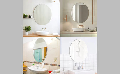 Shatterproof Oval Wall Mirror Acrylic Bathroom Unbreakable