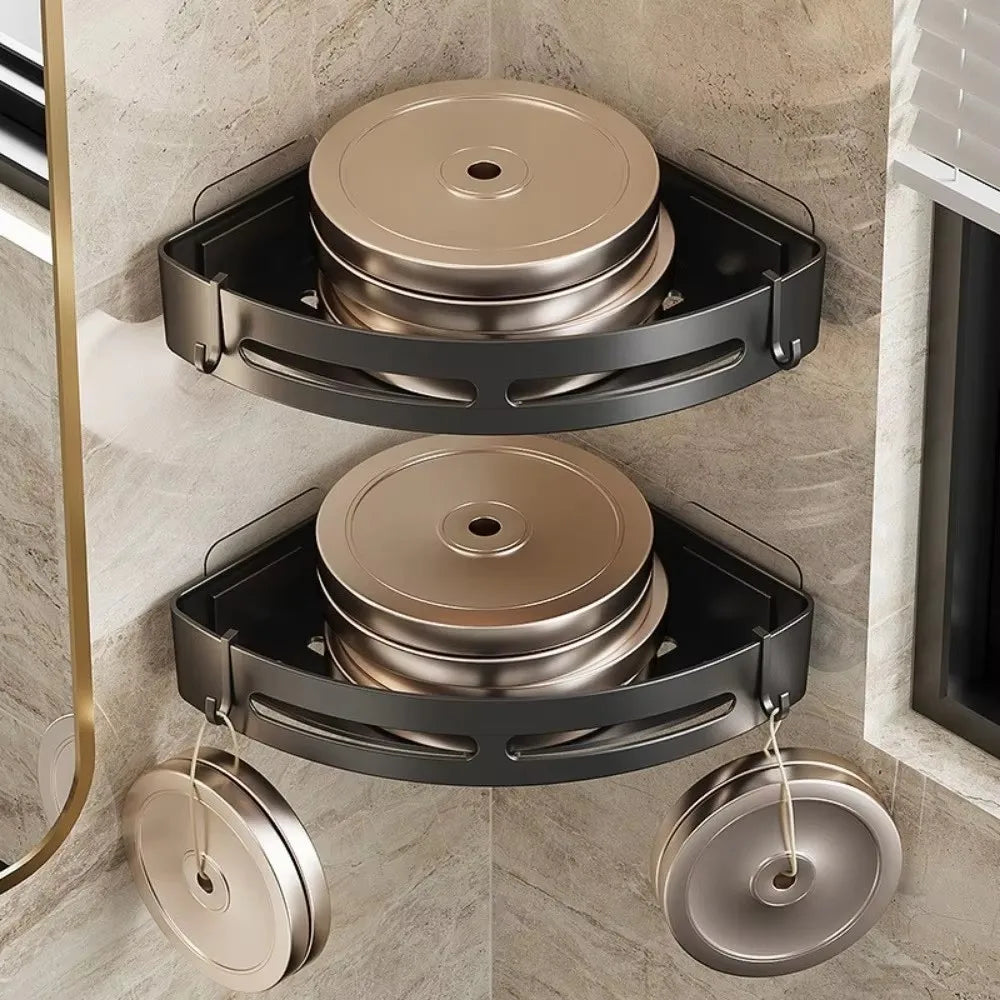 3/2/1 Adhensive Bathroom Shampoo Holder Shower Caddy Shelves