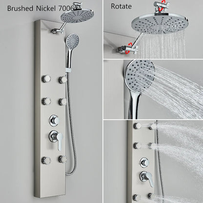 Bathroom Wall Mount Shower Panel Rainfall Shower Head/Massage