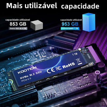 Kootion M2 Nvme Ssd 1tb Gen4 7200mb/S Pcie4