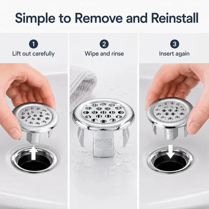 1-20pcs Round Basin Overflow Cap Sink Drain Cover