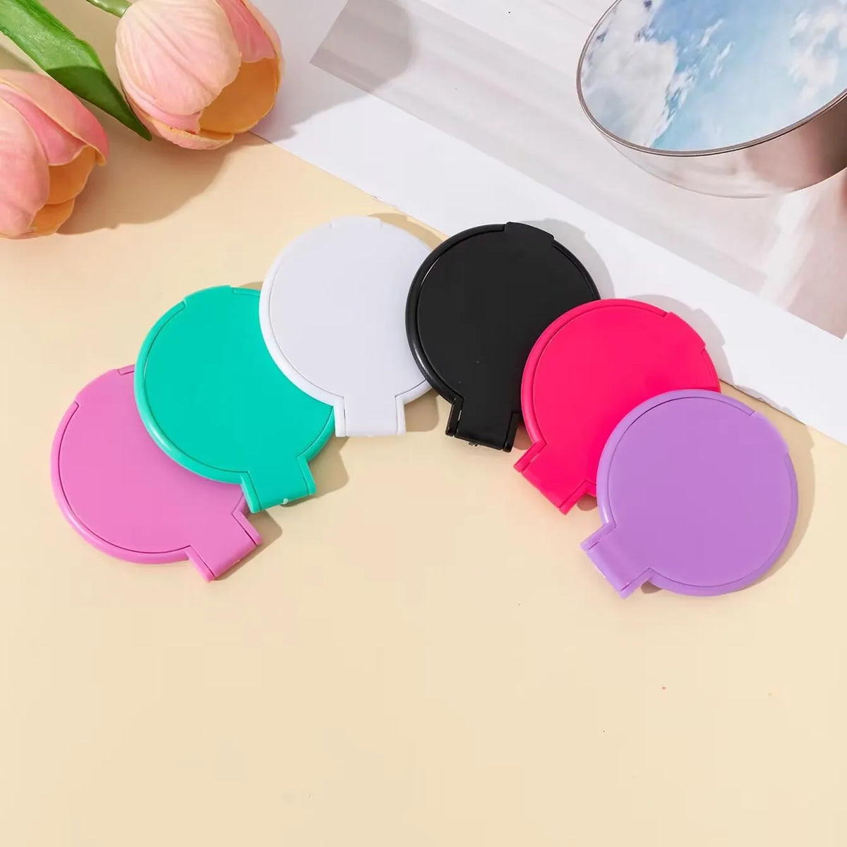 5pcs Compact Mirror Bulk Pocket Mini Folding Mirrors