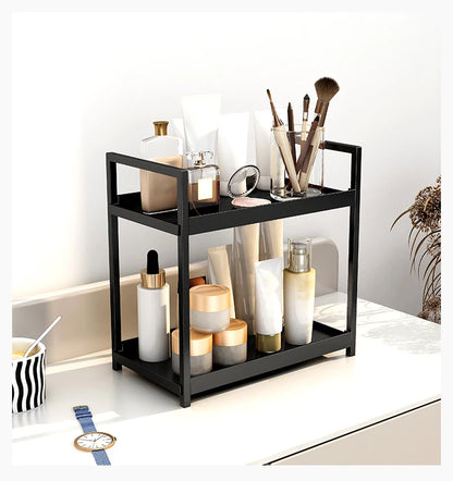 Tier Desktop Storage Rack Cosmetics Desk Office Stationery