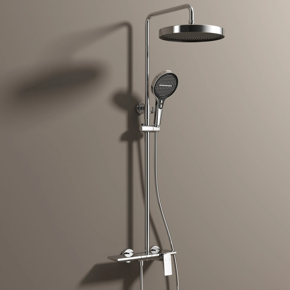 Brushed Gold Piao Bathroom Shower System Brass Waterfall
